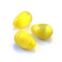 Perle goutte oeil de chat jaune
