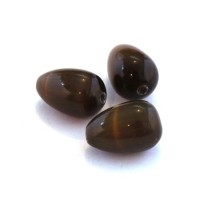Perle goutte oeil de chat marron