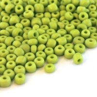 Perles de rocailles 4mm vert clair opaque