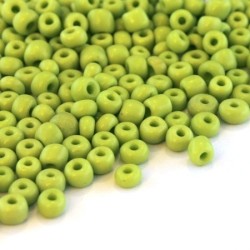 Perles de rocailles 4mm vert clair opaque