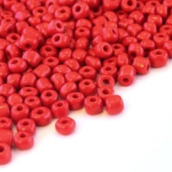 Perles de rocailles 4mm rouge opaque