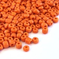 Perles de rocailles 4mm orange opaque