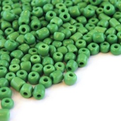 Perles de rocailles 4mm vert foncé opaque