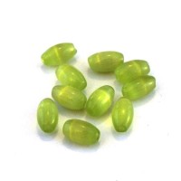 Perle oeil de chat olive 6mm vert pomme x10
