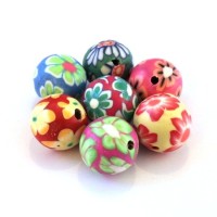 Perles fimo rondes 13mm assortiment