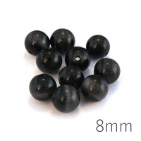 Perle oeil de chat 8mm noir x10