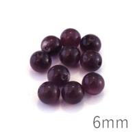 Perle oeil de chat 6mm violet x10