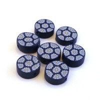 Perles fimo palet bleu x10