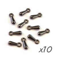 Breloques gouttes gunmetal 7mm