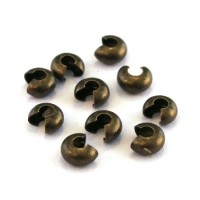 Caches perles à écraser 4mm bronze