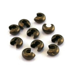 Caches perles à écraser 4mm bronze