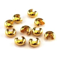 Caches perles à écraser 4mm doré