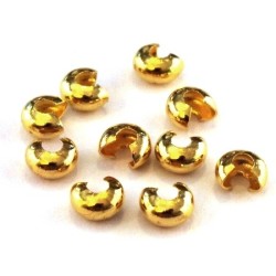 Caches perles à écraser 4mm doré