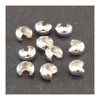 Caches perles à écraser 4mm argenté