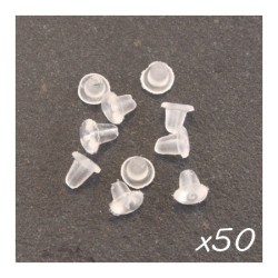 Embout bouchon pour boucles d'oreilles x50