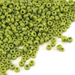 Perles de rocailles 2mm vert pomme opaque