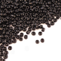 Perles de rocailles 2mm noir opaque