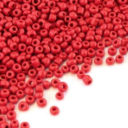 Perles de rocailles 2mm rouge foncé opaque