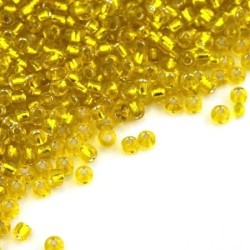 Perles de rocailles 2mm citrine