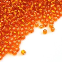 Perles de rocailles 2mm orange