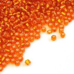 Perles de rocailles 2mm orange