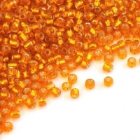 Perles de rocailles 2mm orange clair