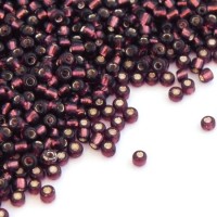 Perles de rocailles 2mm prune