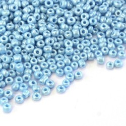 Perles de rocailles 2mm turquoise nacré lustré