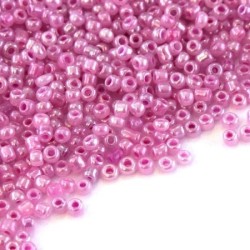 Perles de rocailles 2mm vieux rose nacré lustré