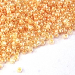 Perles de rocailles 2mm pêche nacré lustré