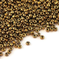Perles de rocailles 2mm bronze métallisé