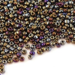 Perles de rocailles 2mm assortiment métallisé