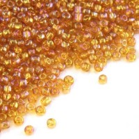 Perles de rocailles 2mm topaze clair irisé