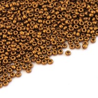 Perles mini rocailles topaze mat 1,5mm