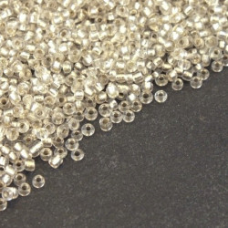 Perles mini rocailles cristal 1,5mm