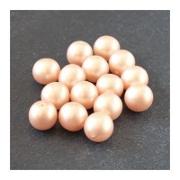 Perles nacrées givrées 8mm saumon