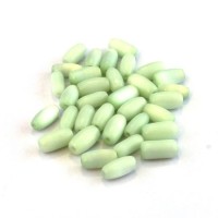 Perles artisanales olives oeil de chat 9mm vert clair