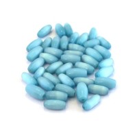 Perles artisanales olives oeil de chat 9mm turquoise