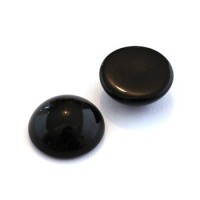 Cabochons verre de bohème 18mm noir
