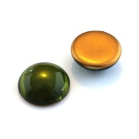 Cabochons verre de bohème 18mm olivine