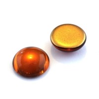 Cabochons verre de bohème 18mm ambre