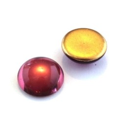 Cabochons verre de bohème 18mm rose