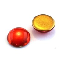 Cabochons verre de bohème 18mm orange