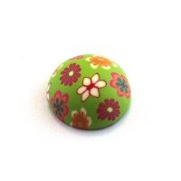 Cabochon fimo 20mm vert