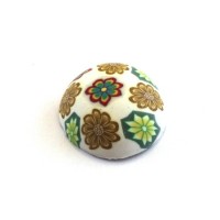 Cabochon fimo 20mm blanc
