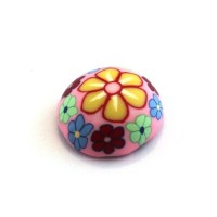 Cabochon fimo 20mm rose