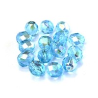 Perles à facettes 8mm glacier AB x15