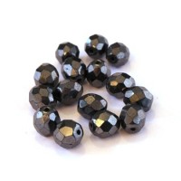 Perles à facettes 8mm gris hématite x15