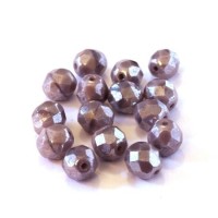 Perles à facettes 8mm lilas opaque lustré x15