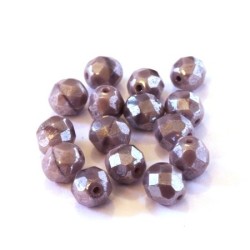 Perles à facettes 8mm lilas opaque lustré x15